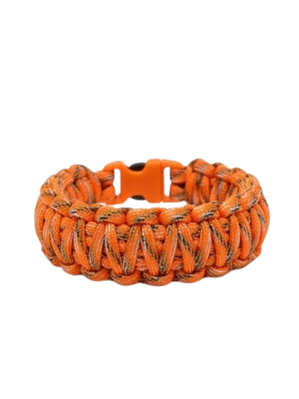 Premium Cobra Weave Paracord Survival Bracelet – High Visibility Orange | Safety EDC Bracelet