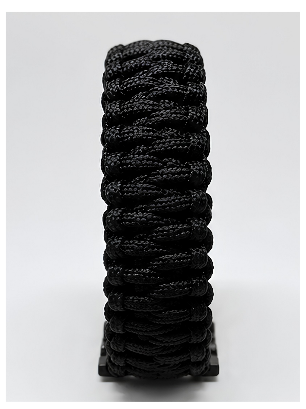 Blackout Wide Paracord Survival Bracelet – Adjustable Stainless Steel Shackle | Heavy-Duty EDC