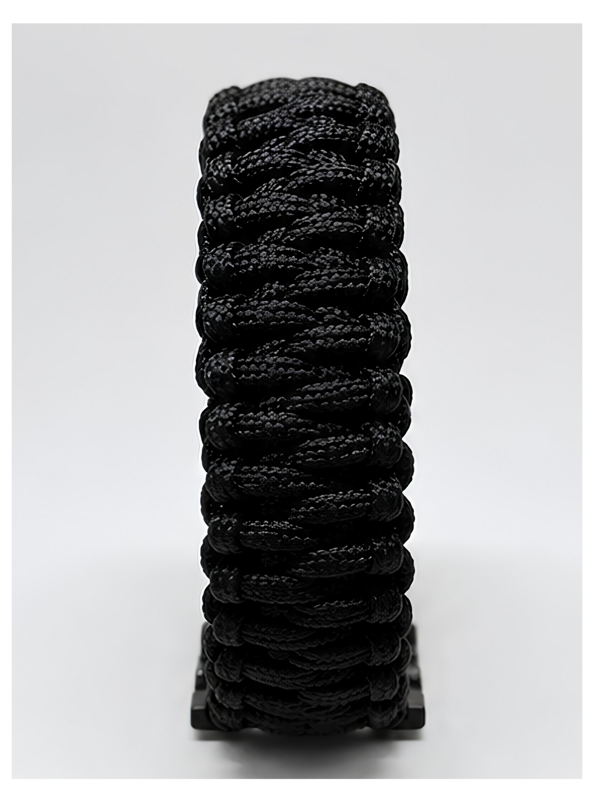 Blackout Wide Paracord Survival Bracelet – Adjustable Stainless Steel Shackle | Heavy-Duty EDC