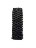 Tactical Stealth Black Wide Paracord Survival Bracelet – Adjustable Metal Shackle | Premium EDC