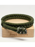 Tactical Snake Weave Paracord Bracelet – Olive Drab with Diamond Knot | Metal-Free EDC Bracelet
