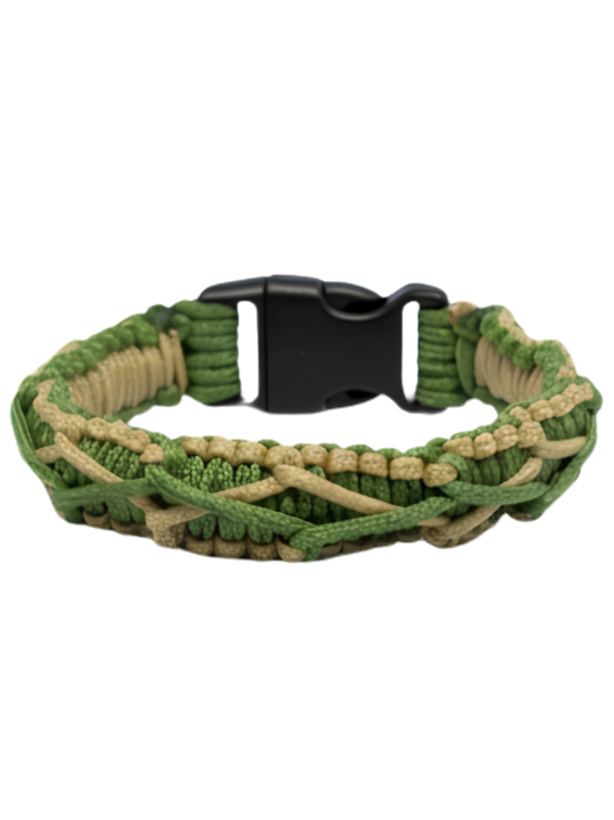 Tactical Two-Tone 550 Paracord Survival Bracelet – Olive Drab & Sand Tan | Hiking & Camping EDC