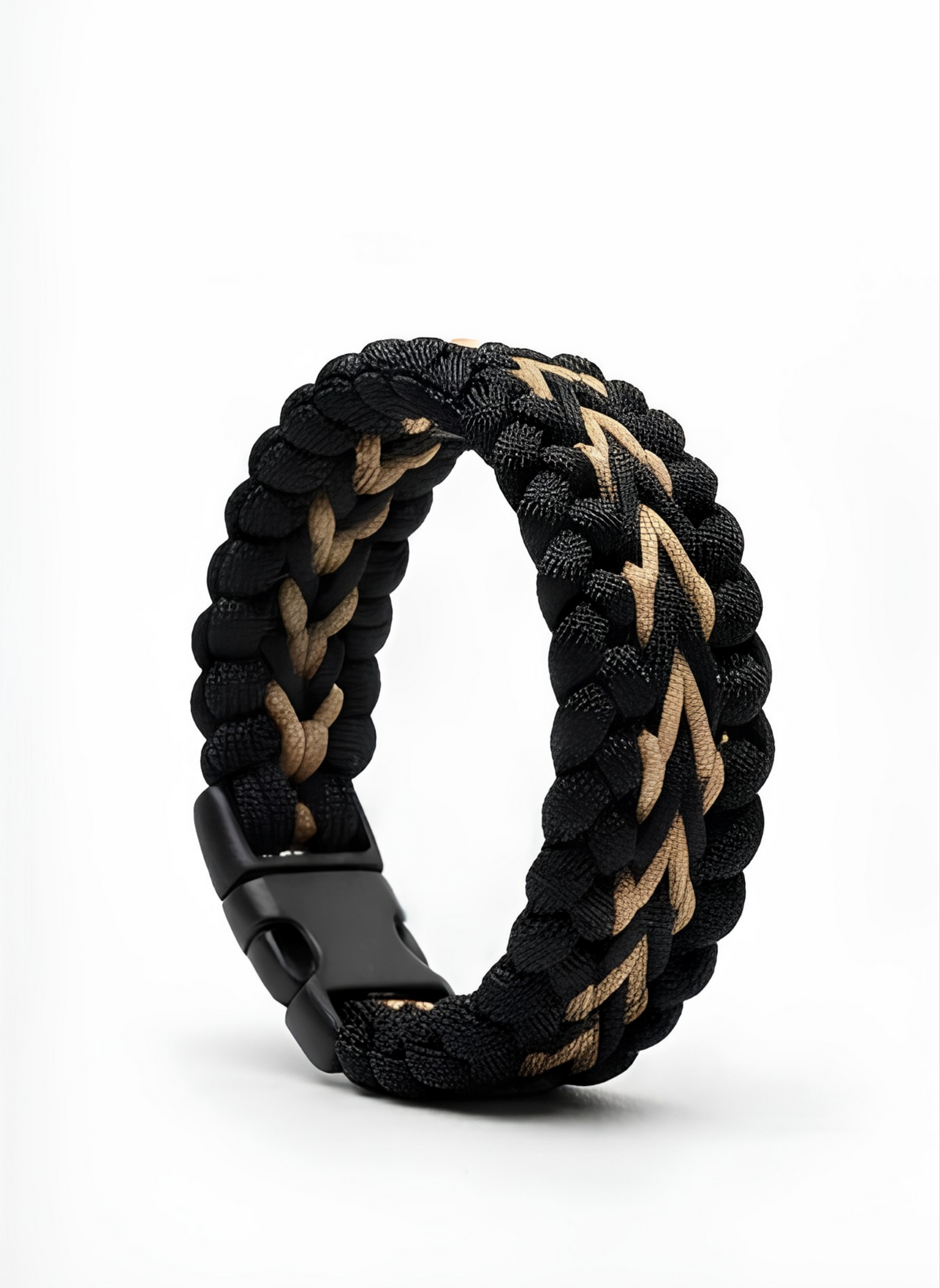 Handcrafted Black & Tan Sanctified Paracord Bracelet