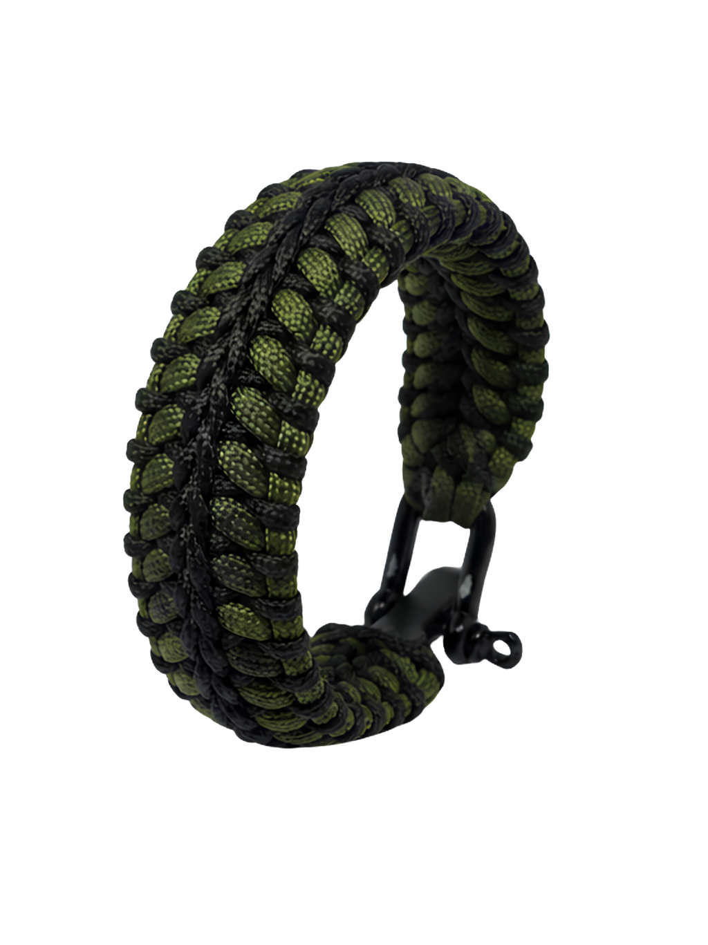 Tactical King Cobra Paracord Survival Bracelet – Olive Drab & Matte Black | Wide Heavy-Duty EDC