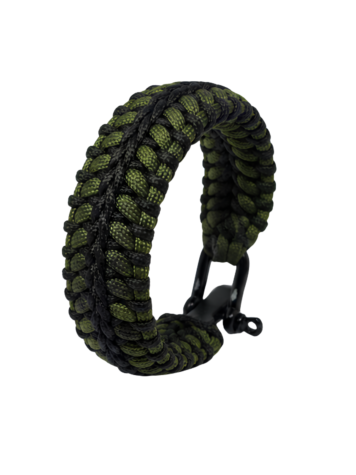 Tactical King Cobra Paracord Survival Bracelet – Olive Drab & Matte Black | Wide Heavy-Duty EDC