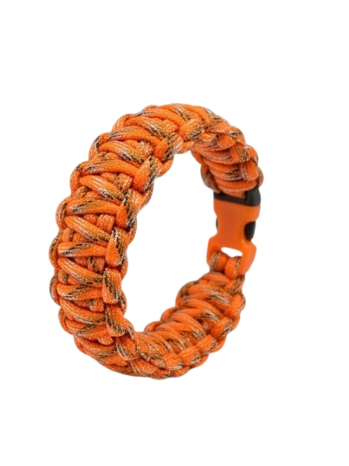 Premium Cobra Weave Paracord Survival Bracelet – High Visibility Orange | Safety EDC Bracelet