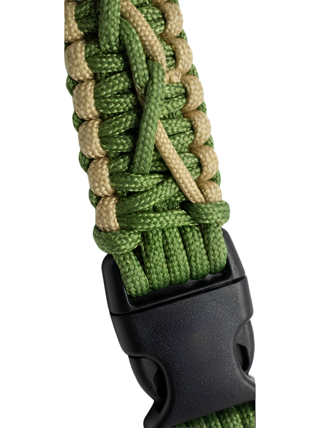 Tactical Two-Tone 550 Paracord Survival Bracelet – Olive Drab & Sand Tan | Hiking & Camping EDC