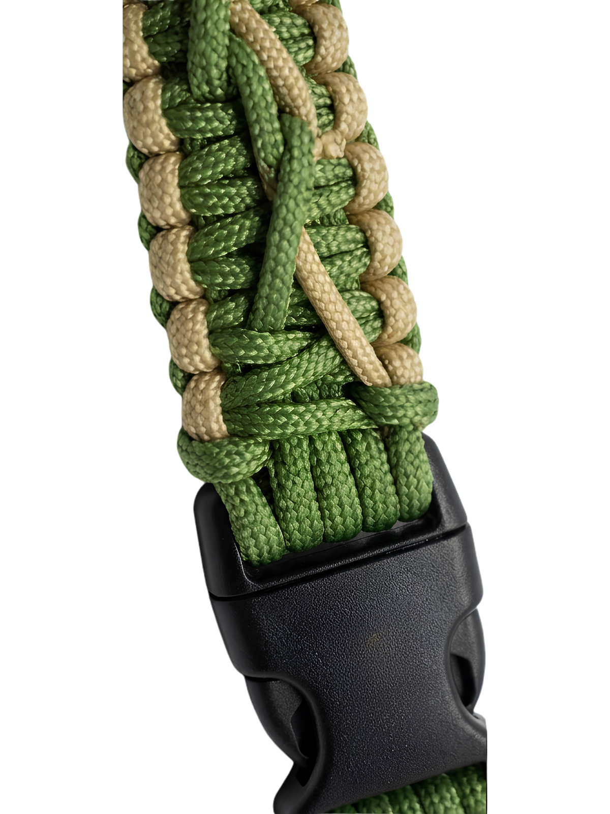 Tactical Two-Tone 550 Paracord Survival Bracelet – Olive Drab & Sand Tan | Hiking & Camping EDC